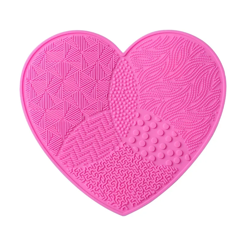 Scrubbing Pad Makeup Brushes Cleaning Silicone With Suction Cup Love Cleaner Washing Cosmetic Brush Beauty Supplies Tool — image 11