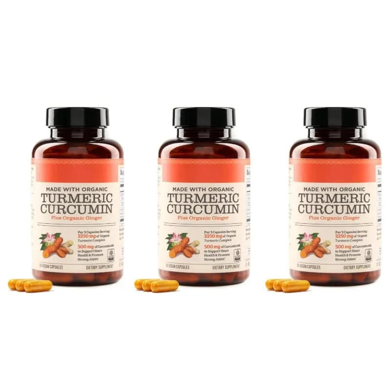 Veganské kapsle Kurkuma Curcumin Plus vyrobené s organickým zázvorem podporuje zdraví kloubů a zdraví srdce Kapsle bez GMO 90 — image 9