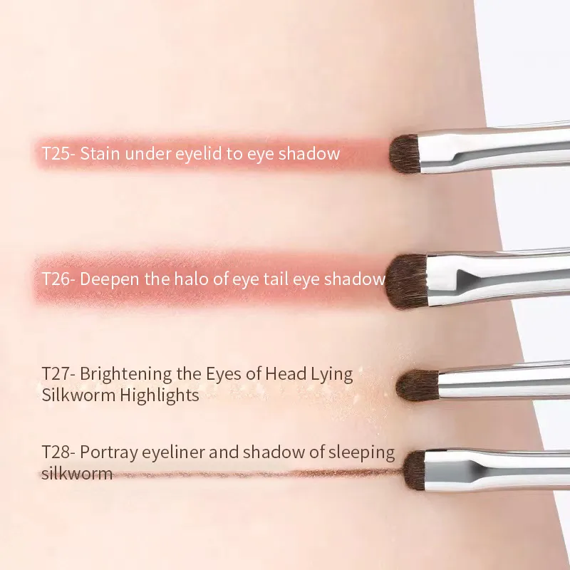 Detail small Eyeshadow Make up brush Pony hair Precision Eye shadow Makeup brushes Tapered Smudge cosmetic tools — image 5