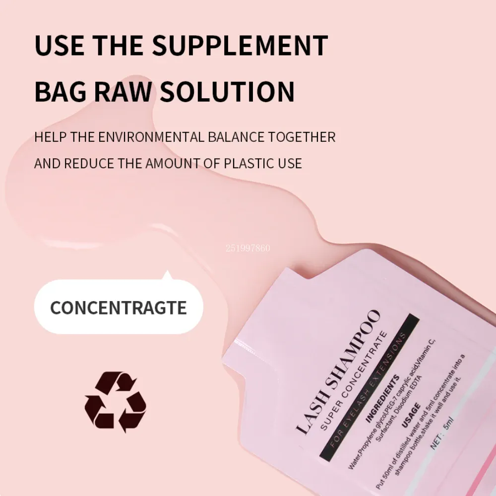 Bottiglie per pompa di schiuma vuote riutilizzabili a tenuta stagna da 60ml Kit per shampoo per estensione ciglia Pettine per ciglia Spazzola per pulizia del tubo Borse portaoggetti in EVA — image 6