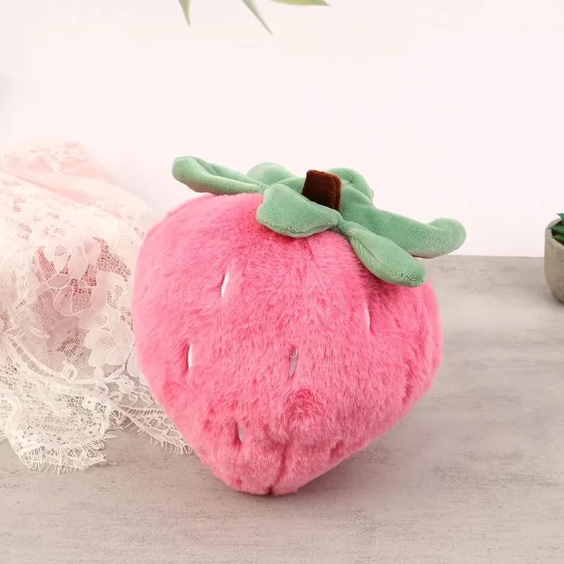Super měkká hračka na polštář s jahodami Kreativní lehká růžová panenka na polštář s jahodami Domácí dekorativní ozdoby na panenky pro dívky Dárek — image 2