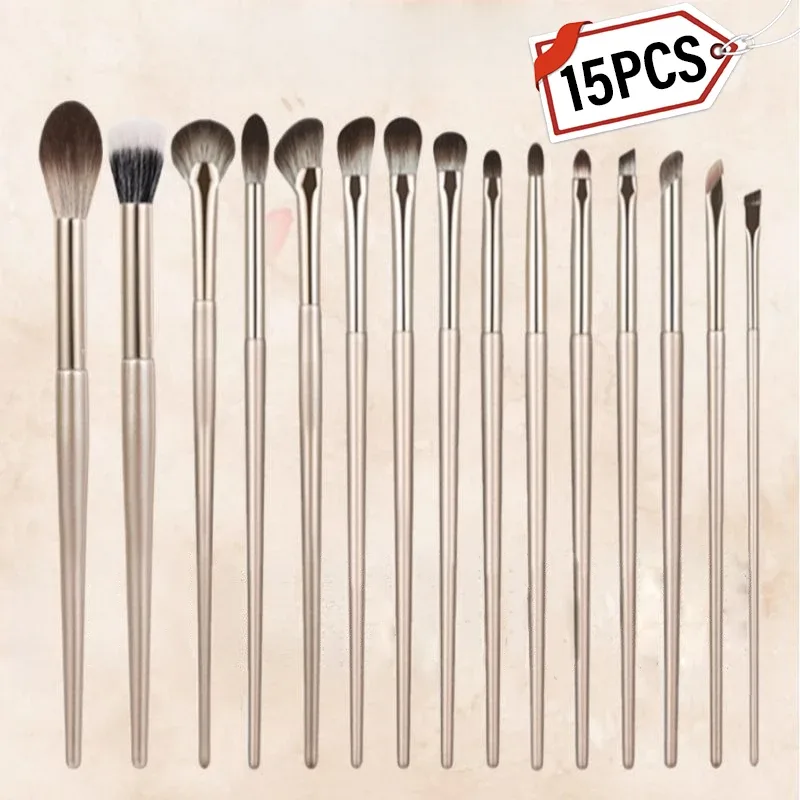 5/8/10/13/15 pçs pincéis de maquiagem profissional conjunto de ferramentas de ouro compõem kits de ferramentas de escova para sombra delineador pincéis cosméticos