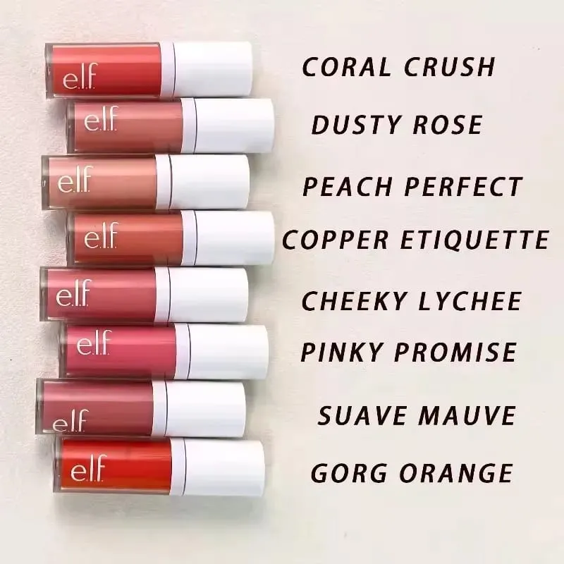 Nová tekutá tvářenka značky Elf Liquid Blush Trvalá hydratační vyplňující tváře Makeup Pudr na tvářenku Opravná tyčinka Snadno barvitelná kosmetika — image 7