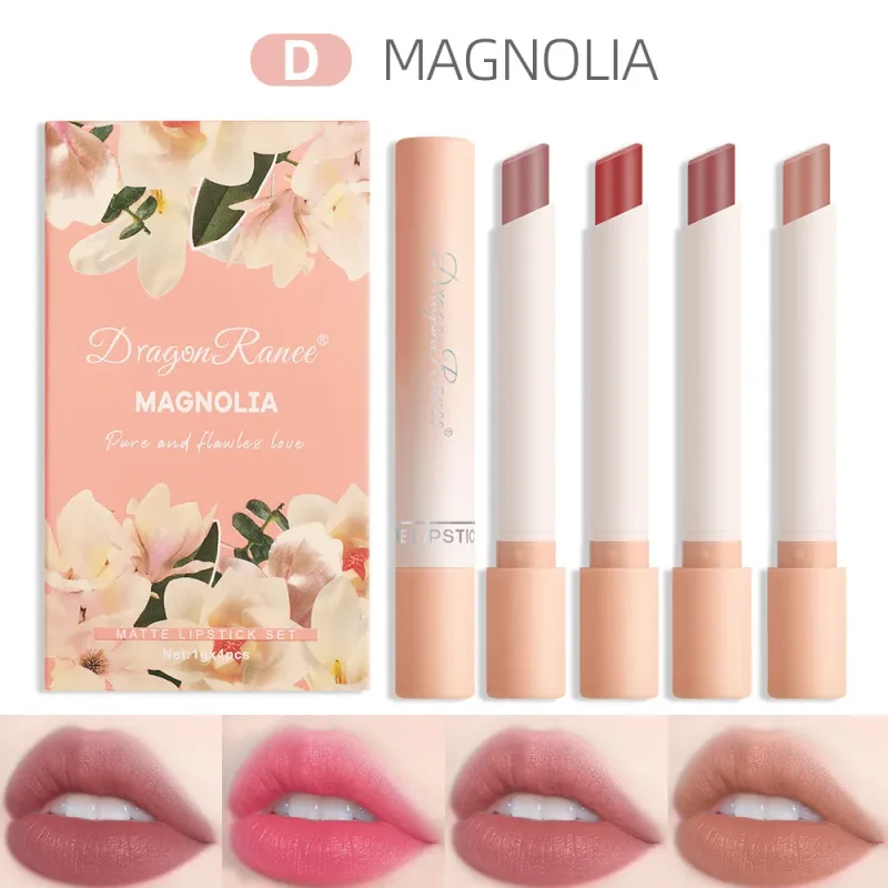 Cigarette Lipstick Set 4pc Velvet Matte Lip Gloss Waterproof Long Lasting Smoke Lip Stick Sexy Red Lip Tint Charming Lips Makeup — image 9