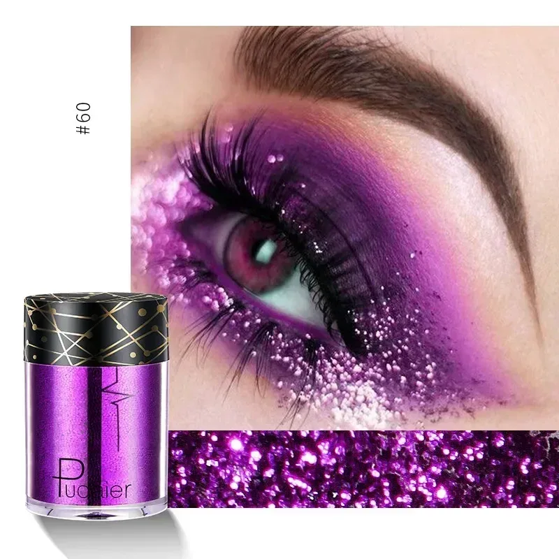 Ny Glitter Øjenskygge Professionel Makeup Monokrom skinnende Øjenskygge Pailletter Universal Party Cosmetic — image 15