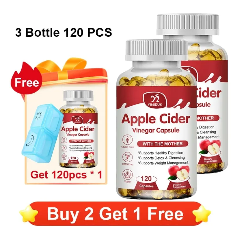 Apfelessig-Kapseln 1600 mg unterstützen die Verdauung, natürliche Reinigung, Gewichtsmanagement, Immungesundheit und Stoffwechselgleichgewicht — image 12