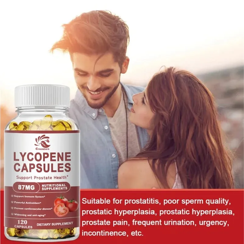 Capsule di licopene vegetale 60/120p che regolano il sistema urinario della prostata e l'immunità Integratori di licopene alimentare salutare — image 5