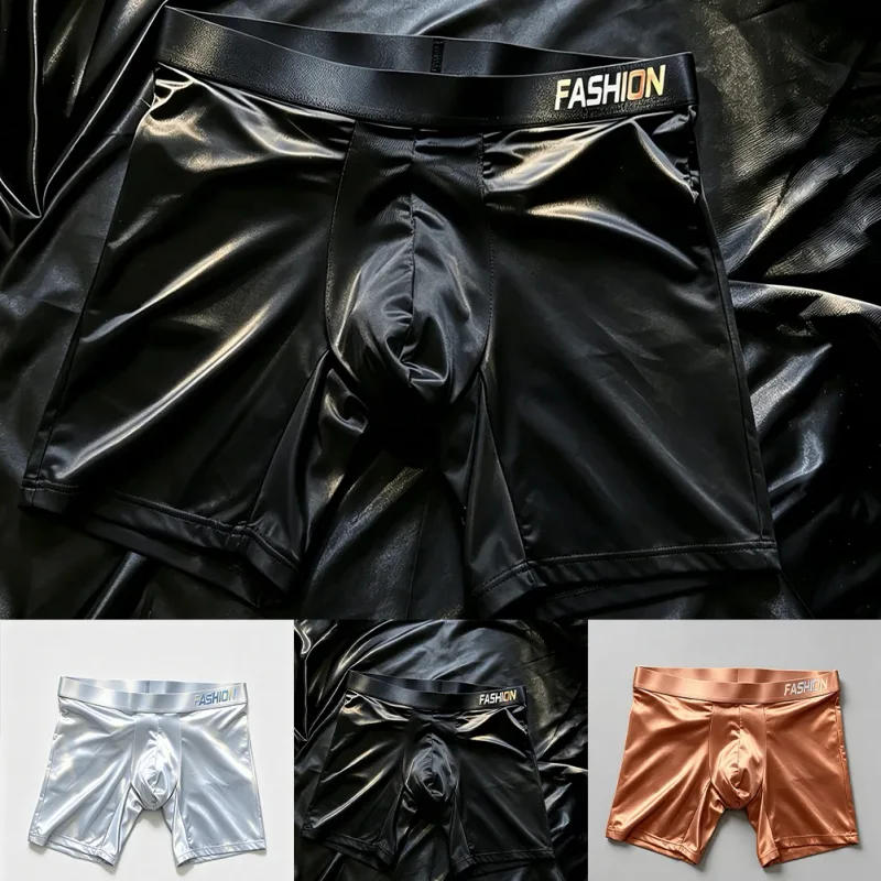 Herren-Unterwäsche, Boxer, Mann, solide, schlanke Eisseide, verlängertes Bein, Boxershorts, Ropa, mittlere Taille, Sporthöschen, männliche Unterhose — image 7