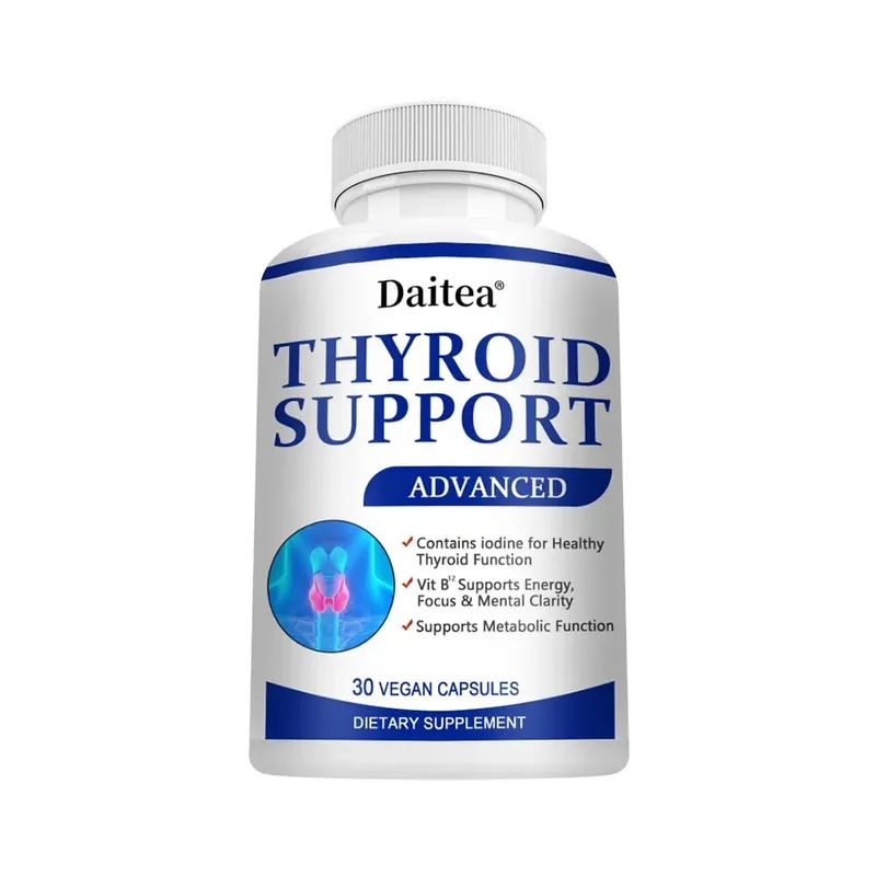 Thyroid Supplement with L-tyrosine Iodine Zinc & Selenium - Promotes Memory Cognitive Thyroid Health and Metabolism NON-GMO