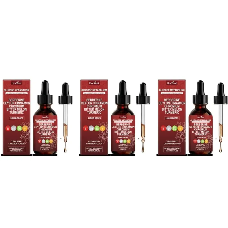 Docteat Glucose Metabolism Liquid Drops with Berberine and Ceylon Cinnamon Supports Smooth Breathing and Clean Airways 60 ML — image 8