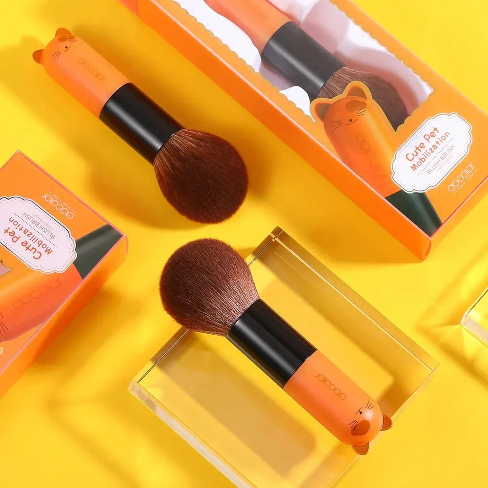 Docolor Makeup Foundation Børster Sødt tegneserieansigt Kabuki Blush Powder Contour Fan Makeup Børste Syntetiske hår Makeup Værktøj — image 4