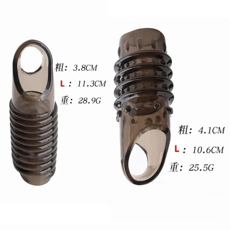 2 szt. EXTENDER prezerwatywy wibrator rękaw opóźnienie COCK Ring produkt do masturbacji PĘTLA przerywana łechtaczka Gspot przedłużenie zabawki erotyczne dla mężczyzn — image 7