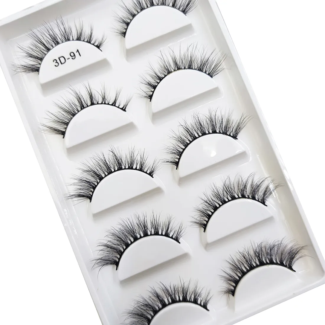 5 คู่ 3D ขนตาปลอมธรรมชาติแต่งหน้า Mink Eyelash Fake Eye Lashes Faux Cils Make Up Beauty Maquillaje เครื่องมือ h13 Mini Cat — image 6