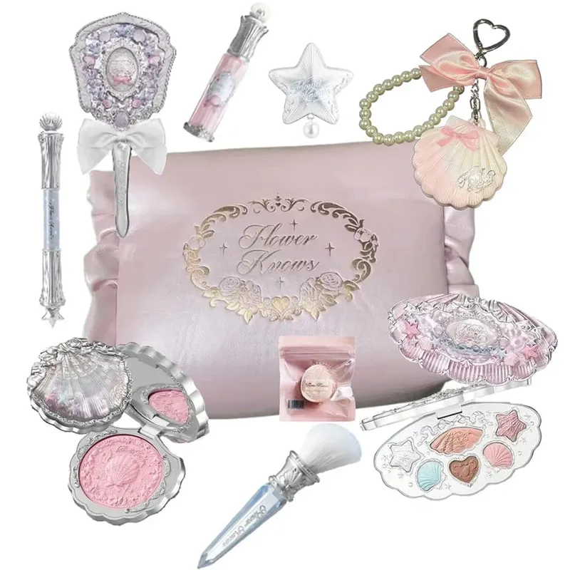 Flower Knows Makeup Set Midsummer Fairytales Flowerknows Foundation Little Angel Highlight Strawberry Rococo Lip Glaze 11pcs Kit — image 13