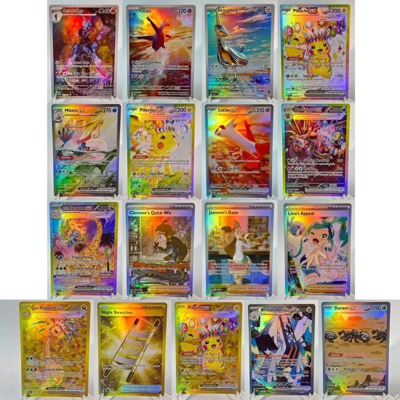 Juego de Base de tarjetas PKM, chispas emergentes, paquete PTCG123 GX, arcoíris holográfico Ex GX, colección poco común, juguetes de batalla, regalos para pasatiempos — image 4