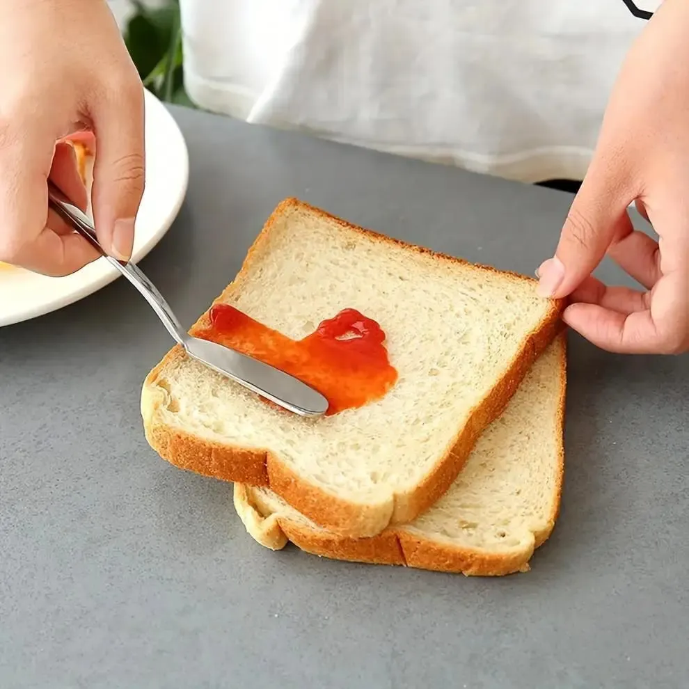 Penyebar Mentega Keju Keluli Tahan Karat - Pisau Serbaguna untuk Sandwic Jams Perasa Roti & Pembuka selera Pati Dapur — image 4