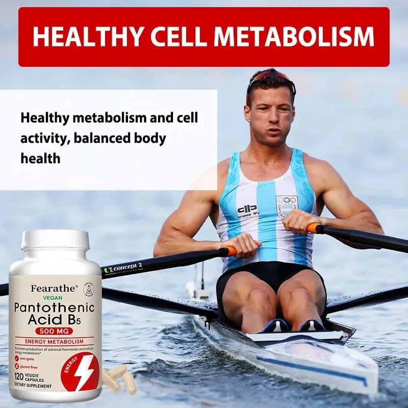 Pantothenic Acid B5 500 Mg Dietary Supplement Regulates Cellular Balance Maintains Energy Levels Supports Metabolism — image 3