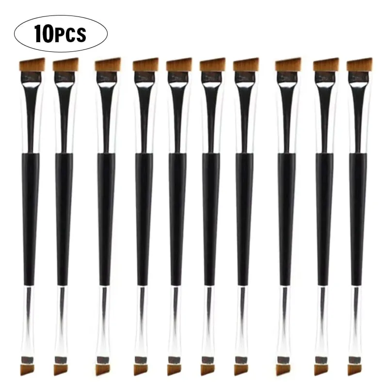 Profesyonel Kaş Fırçası Eyeliner Açılı Düz Kafa Bıçak Göz Kalemi Kaş Kontur Makyaj Fırçaları Çift kafalı Makyaj Aracı 1 ~ 10 ADET — image 16