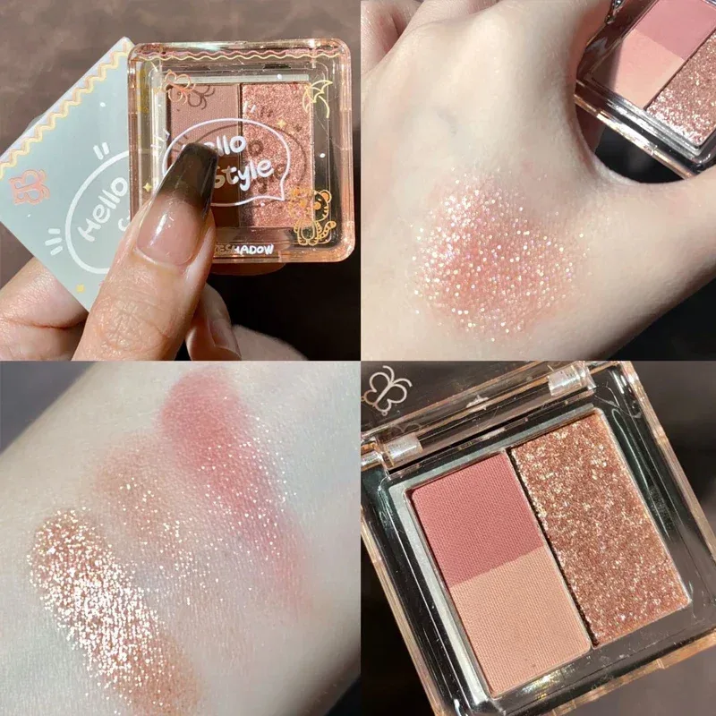 3/4 Colors Milk-Tea Eyeshadow Palette Professional Highlight Shimmer Brightening Long Lasting Eye Shadow Eye Makeup Eye Cosmetic — image 9