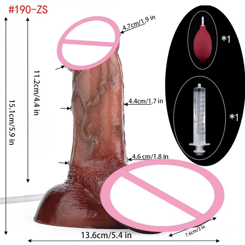 Lebensechte Squirting Penis Silikon Ejakulation Großer realistischer Dildo mit Sucker Skin Touch Anal Sexspielzeug für Frauen — image 16