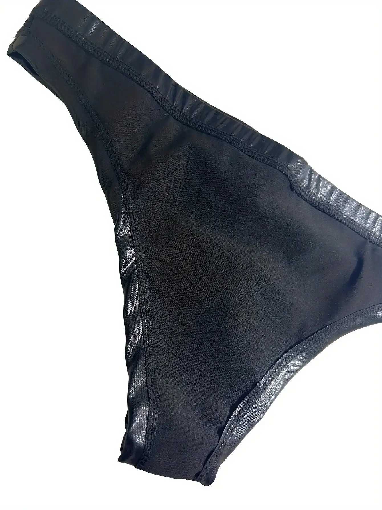 1Pc men's PU leather triangle underwear, sexy triangle underwear, boxing fitness, suitable for costume parties, sweet gift 3256809313293784 — image 6