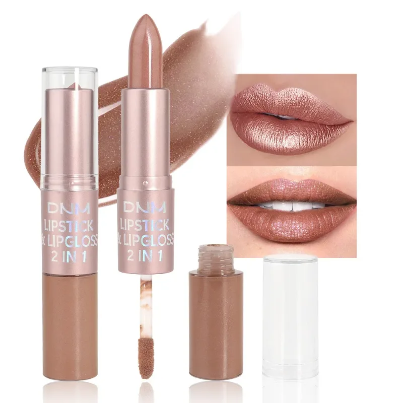 DNM Double Headed Mate ลิปสติกและลิปกลอสแต่งหน้ายาวนาน 2 In 1 Stick Moisturizing Lipgloss Tint เครื่องสำอางค์ Lip Stain — image 7