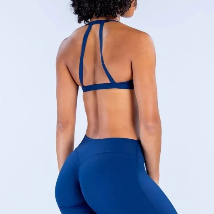 TIADA LOGO Bra Sukan Tali Bahu Berganda Cepat Kering Luaran Larian Kecergasan Atasan Bra Yoga Tanpa Belakang Wanita — image 5