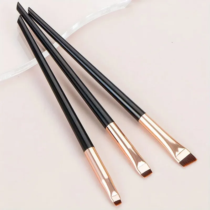 4 stks Blade Make-up Kwasten Schuine Dunne Wenkbrauw Borstel Platte Fijne Eyeliner Borstel Professionele Liner Brow Make Up Tools — image 12