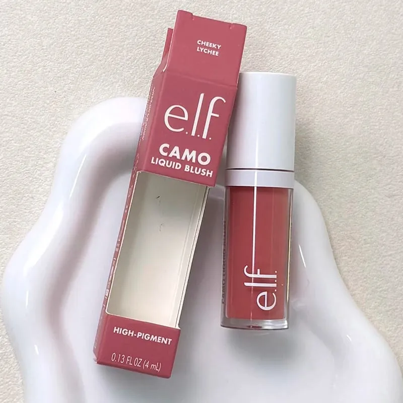 Elf Blush สำหรับริมฝีปากแก้ม Smooth Liquid Blush Two-ended ลิปสติกลิปกลอสแต่งหน้าติดทนนานสีชมพู Primer สำหรับ Pore Minimization — image 10