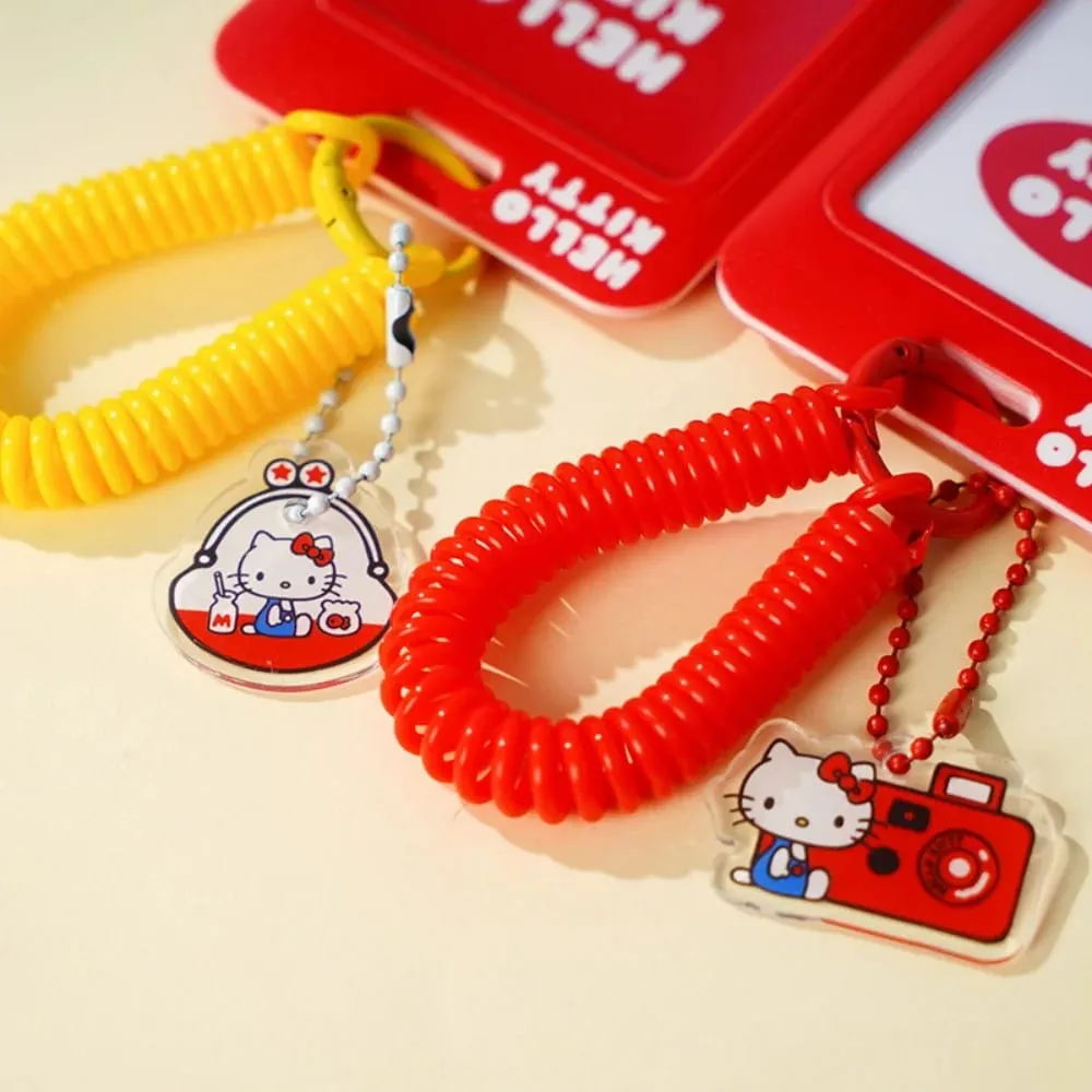 Orijinal Sanrio Hello Kitty Slayt KIMLIK Etiketi Adı Kimlik Rozeti Tutucu Makara Çalışma İzni Kılıfı Personel Çalışan Geçiş Çalışma Kartı Hediyeler