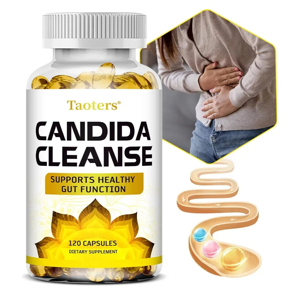 Candida Cleanse - Liver Cleansing Detoxifying Supports Intestinal Health Cleansing Colon Boosting Energy 120 Capsules — image 1