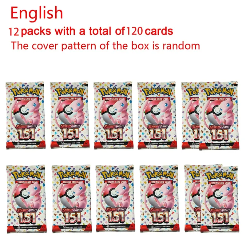 30/360 PCS Pokemon การ์ด Prismatic 151 Evolutions ภาษาอังกฤษ Booster Battle Pokémon การ์ดเกม Carte Trading Collection การ์ด