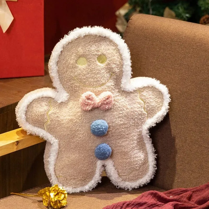 Caldo Natale Omino di Pan di Zenzero Cuscino Morbido Peluche Decorazione Divertente Peluche di Natale Decorazione del Regalo di Compleanno di Natale di Alta Qualità — image 4