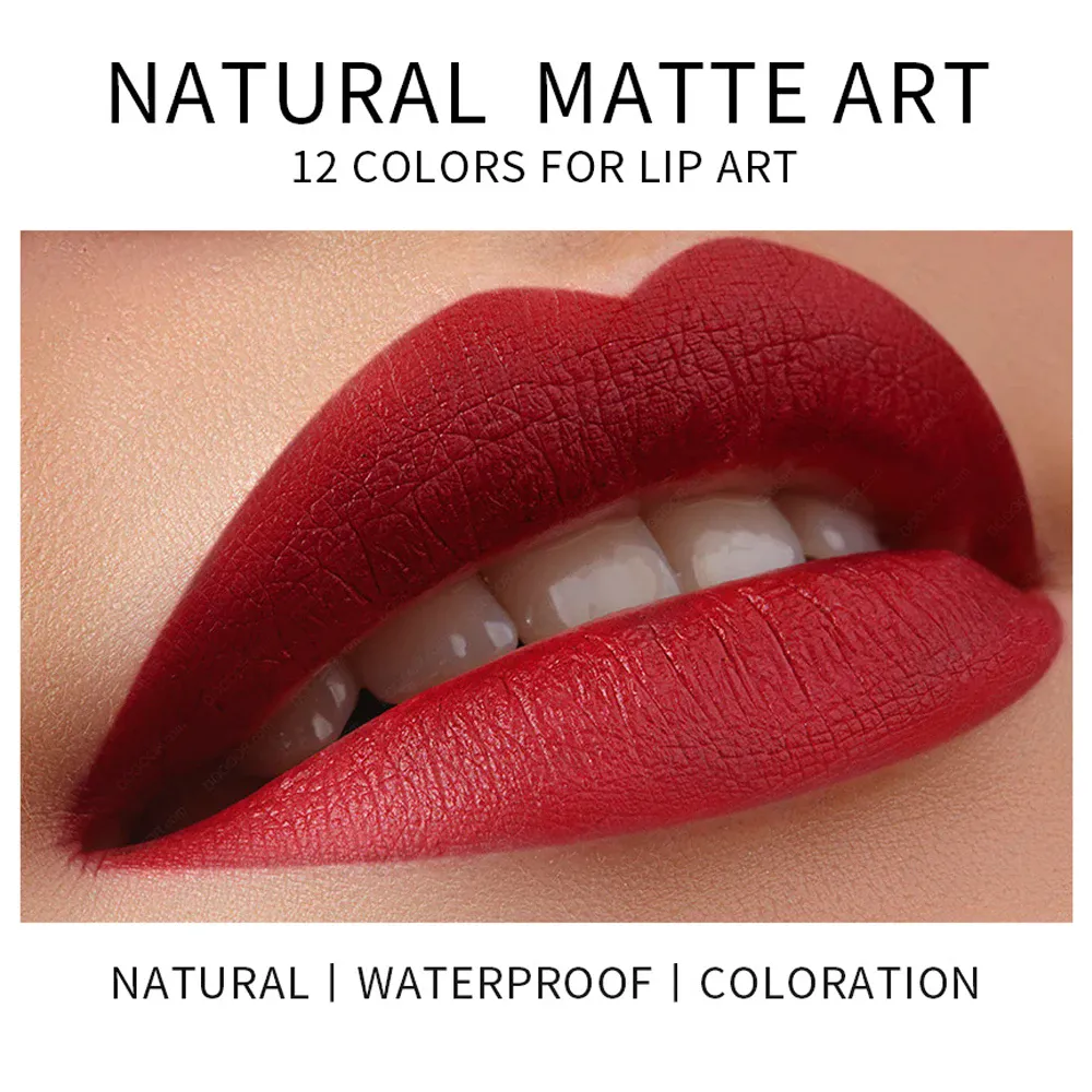12 Colors Velvet Matte Lipsticks Pencil Waterproof Long Lasting Sexy Red Lip Stick on-Stick Cup Makeup Lip Tint Pen Cosmetic — image 4