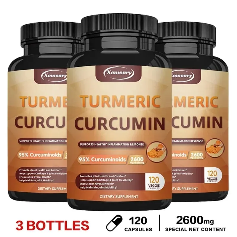 Integratore in capsule di curcuma e curcuma con estratto di pepe nero BioPerine per il supporto digestivo e immunitario articolare — image 11