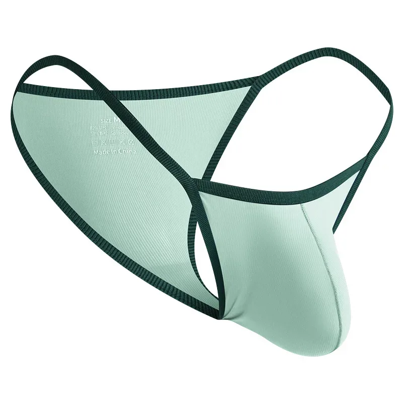 Slip d'été en soie glacée pour hommes, short respirant en fil taille basse — image 3