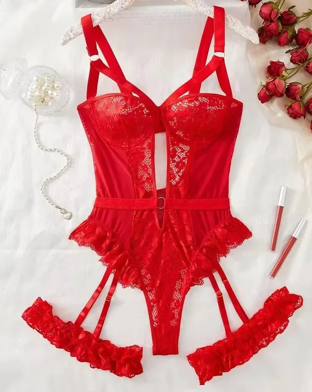 Set di reggiseni per biancheria intima erotica per donne Reggiseno in pizzo Lingerie Intimo 2026 Reggiseno con ferretto e slip perizoma Set di biancheria intima sexy calda — image 10