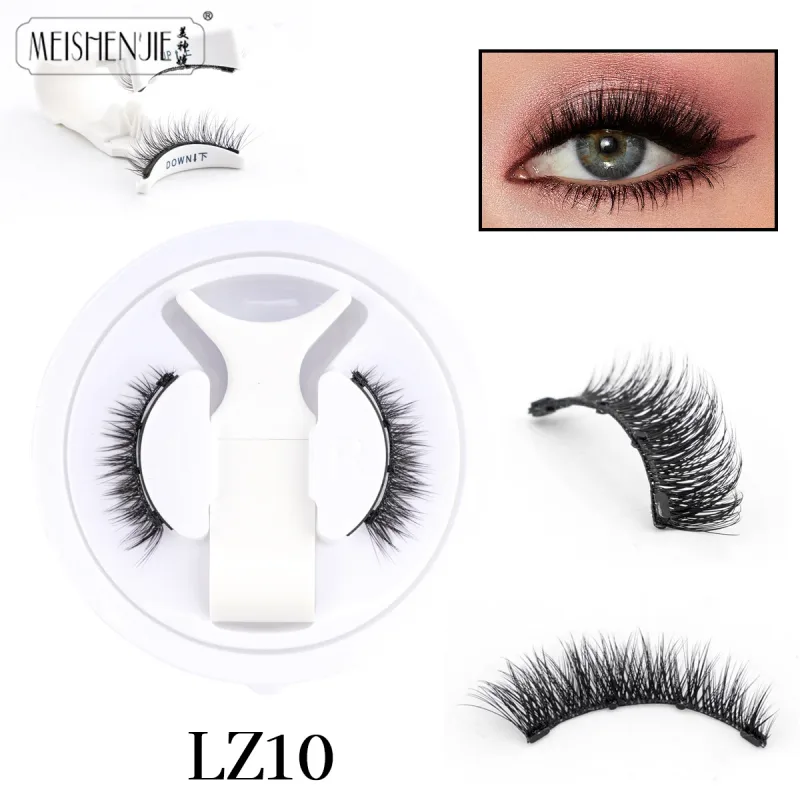 1/3 คู่ Magnetic Eye Lashes ขนตาทำด้วยมือ Soft Reusable Magnetic Lashes ดูธรรมชาติ 3D False Lashes แต่งหน้าแหนบชุด — image 18