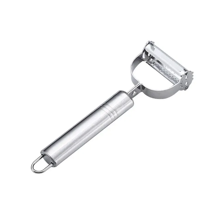 Pelador de cocina multifuncional, pelador de frutas y verduras, rebanador de patatas duradero de acero inoxidable, triturador doméstico, pelador de zanahorias