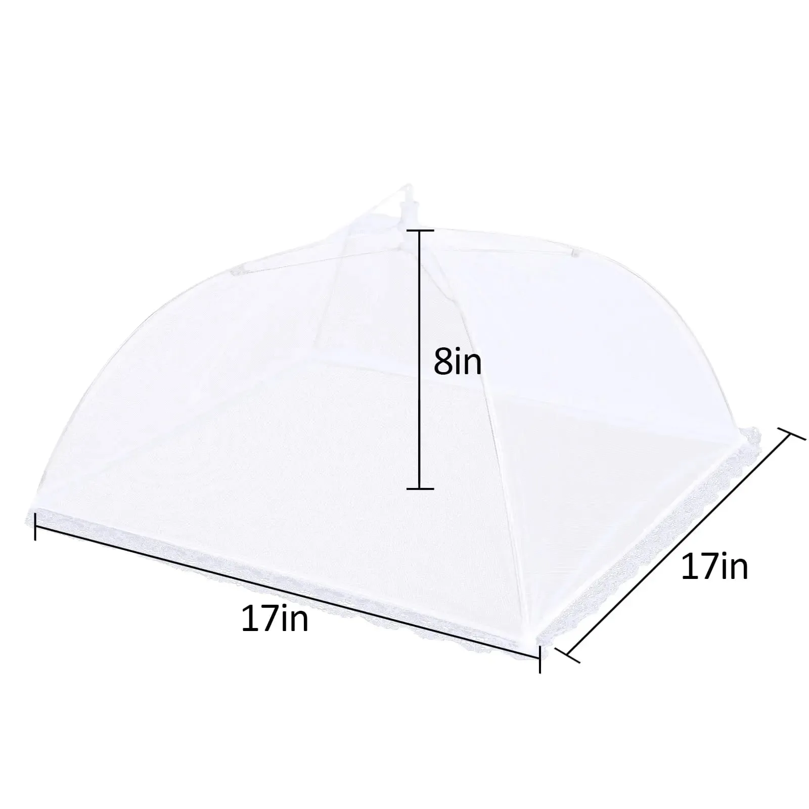 Large 17x17 Pop-Up Mesh Food Net Covers Tent Umbrella for Outdoors Screen Tents Protectors For Bugs Reusable and Collapsible