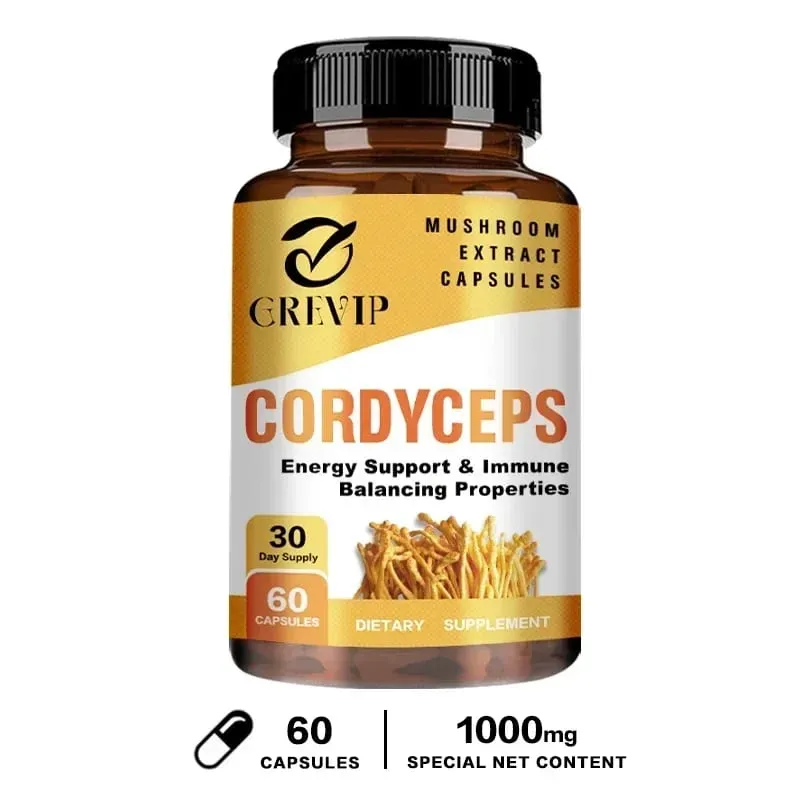Cordyceps Mushroom Capsules - Boost Energy and Endurance Enhance Memory and Concentration and Relieve StressSupplementsSupplem — image 8