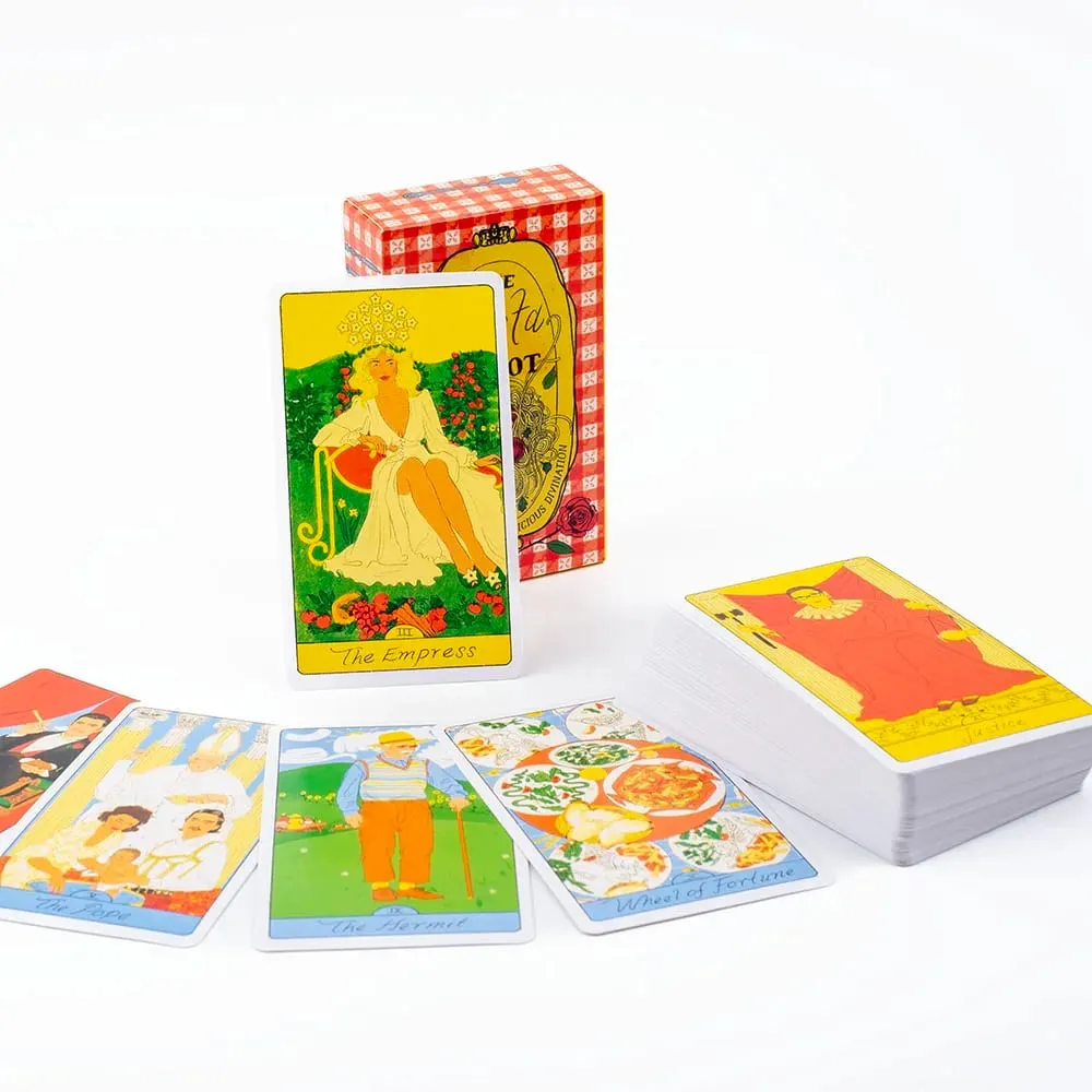Pasta Tarocchi Gioco da tavolo con mazzo di 78 carte 10,3x6 cm Deliziosa divinazione Rispondi alle tue domande e manifesta i desideri più succosi — image 4