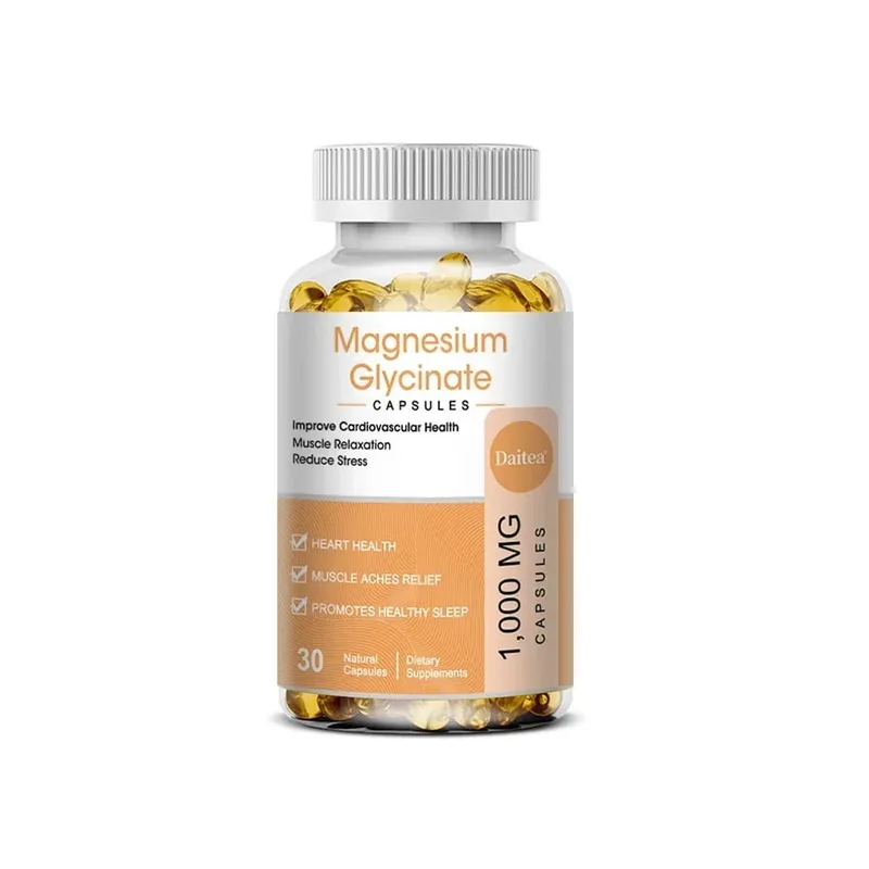 Magnesium Glycinate Capsules - Helps with Stress Muscle Sleep Joints Bones Immune and Cardiovascular Health