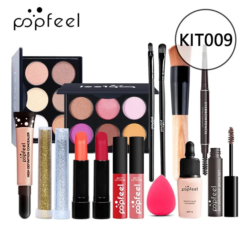 Makeup Full Kit Female Make Up Set Eye Shadow Eyeshadow Palette Lip Gloss Mascara Eyeliner Brushes Bag Make-up for Women