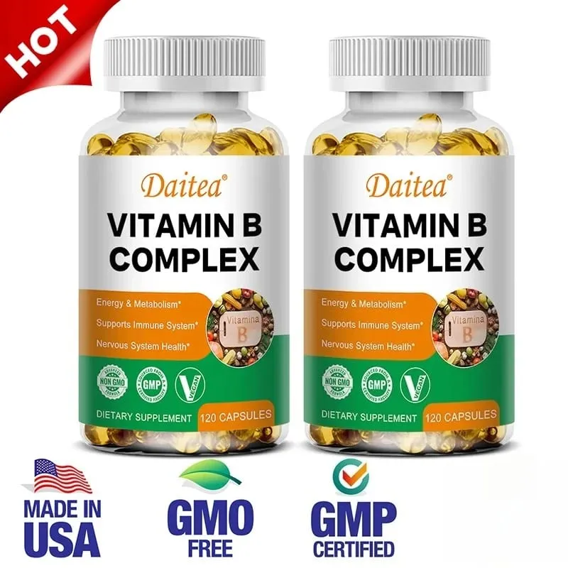 Daitea Compound VitaminB Capsule VB B1 B2 B3 B5 B6 B7 B9 B12 Un umore migliore Aiuta il sistema nervoso e un integratore di supporto energetico