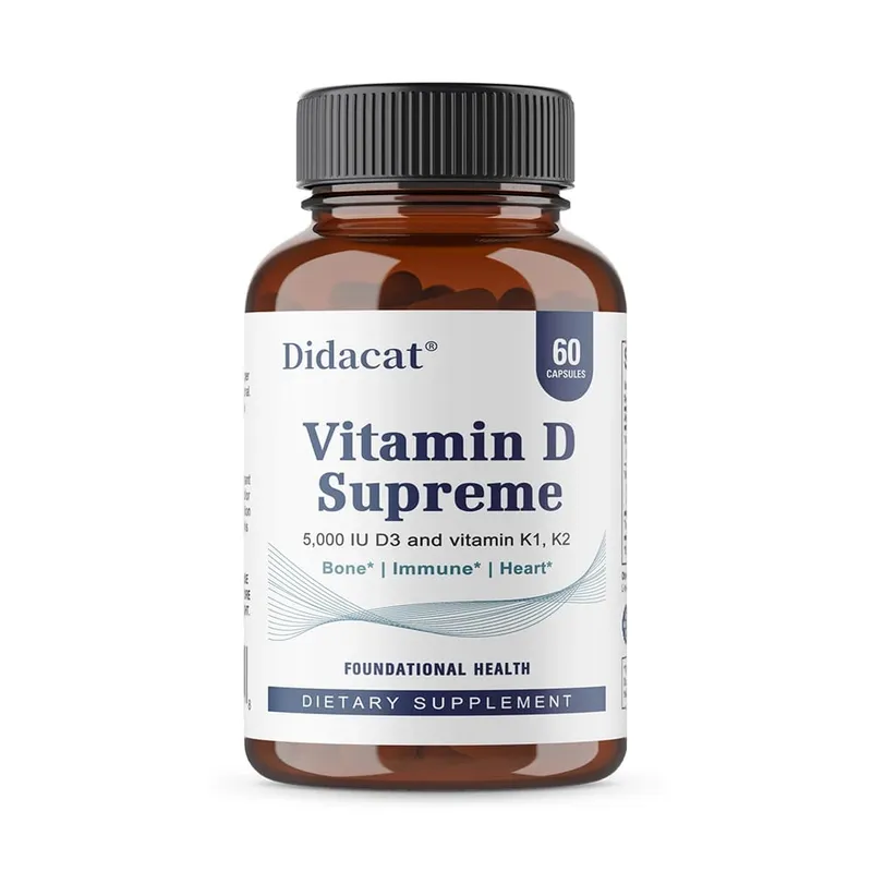 วิตามินดี Supreme 5000 IU - รองรับระบบภูมิคุ้มกัน + สุขภาพกระดูก - อาหารเสริมวิตามิน D3 ปราศจากกลูเตนพร้อมวิตามินเค — image 9