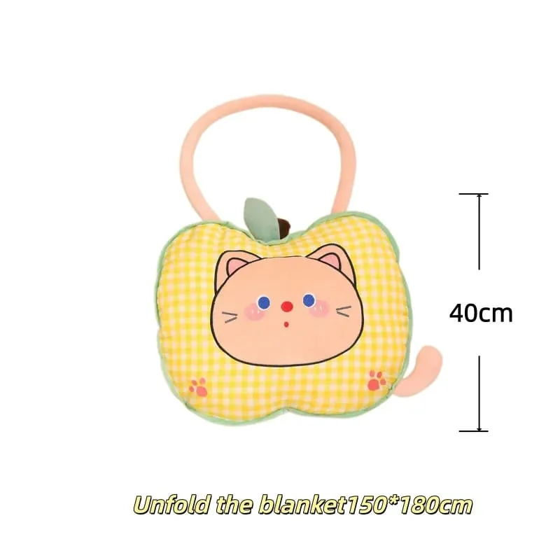 Apple หมอนตุ๊กตาแมวตุ๊กตาหมอน Kawaii โซฟานุ่มเบาะเครื่องปรับอากาศผ้าห่มโยนหมอนน่ารักของขวัญวันเกิด