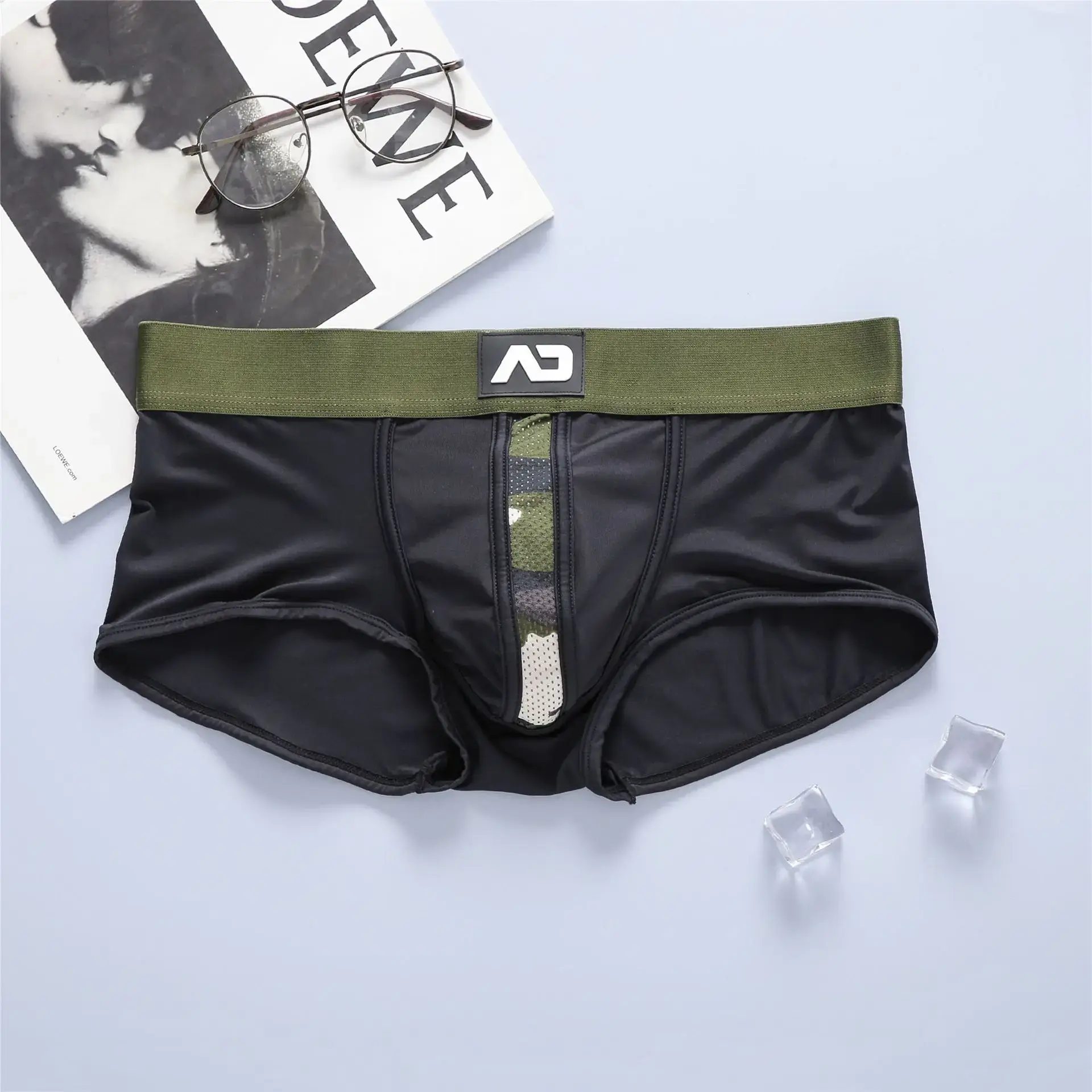 Neue Herren-Unterwäsche mit flachen Ecken, niedrige Taille, sexy, elastisch, dreidimensionale Tasche, bequeme Unterwäsche mit flachen Ecken, Addicted — image 4