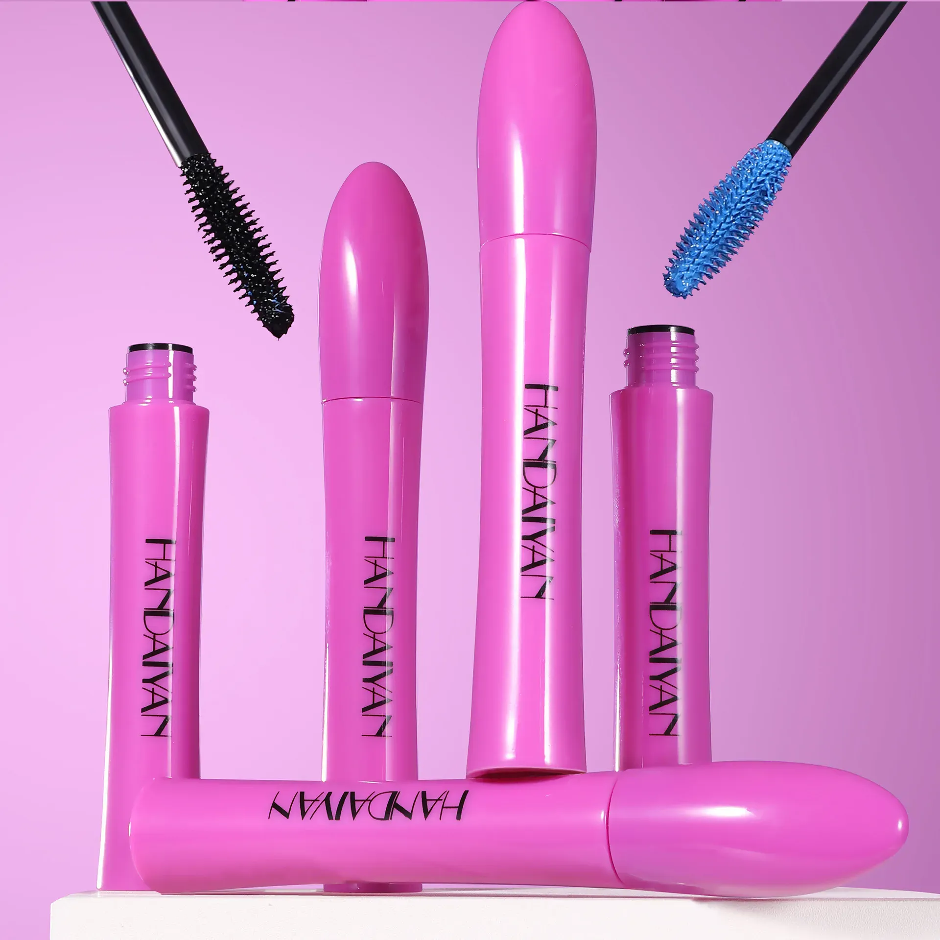 Mascara volumizzante impermeabile a 10 colori Mascara arricciacapelli a prova di sbavature a lunga durata Mascara blu zaffiro rosa per cosmetici per il trucco degli occhi — image 7