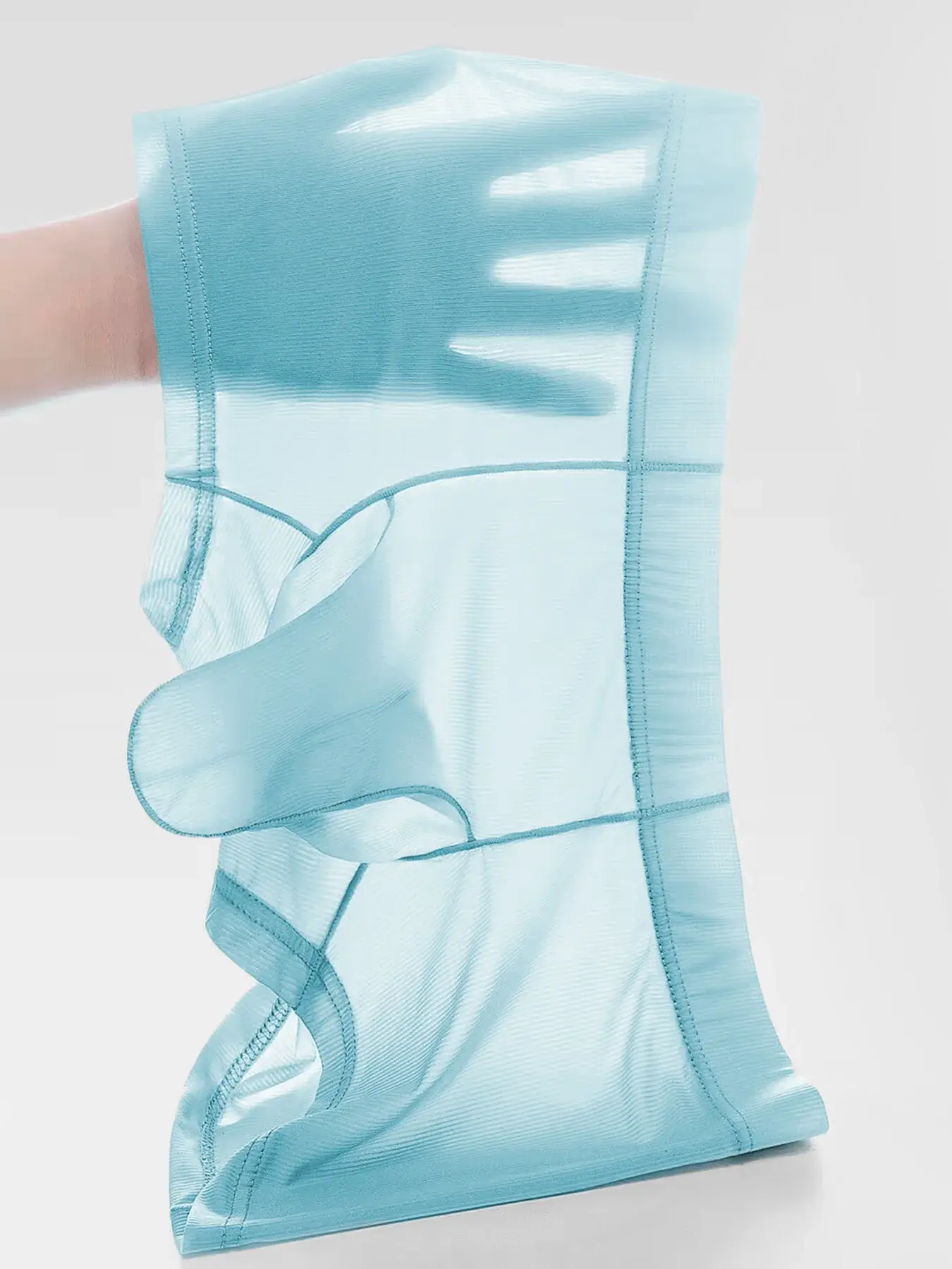 Slip boxer trasparenti Intimo sexy da uomo Mutande ultra sottili Vedi attraverso mutandine di seta ghiacciata Pantaloncini di lingerie lisci e lucidi — image 19